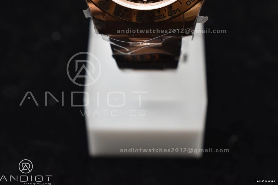Daytona Best QF 783 126505 RG Edition on Braclet Black V 1:1 Breathable Diamonds RG SH4131 Dial 0816